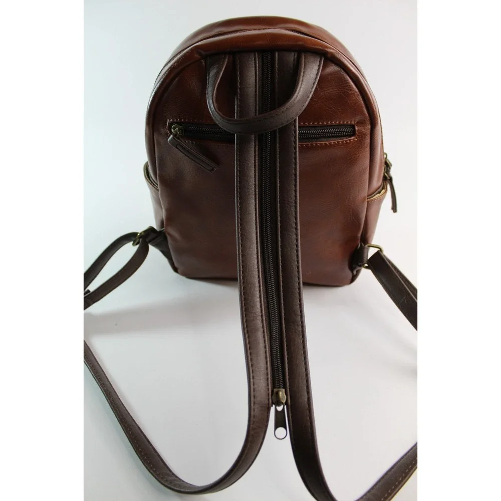 Stone Mountain USA Brown Faux leather Mini Backpack Sling Bag